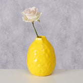 Hectarul - Vaza galbena ceramica 18 cm Zitronella Boltze